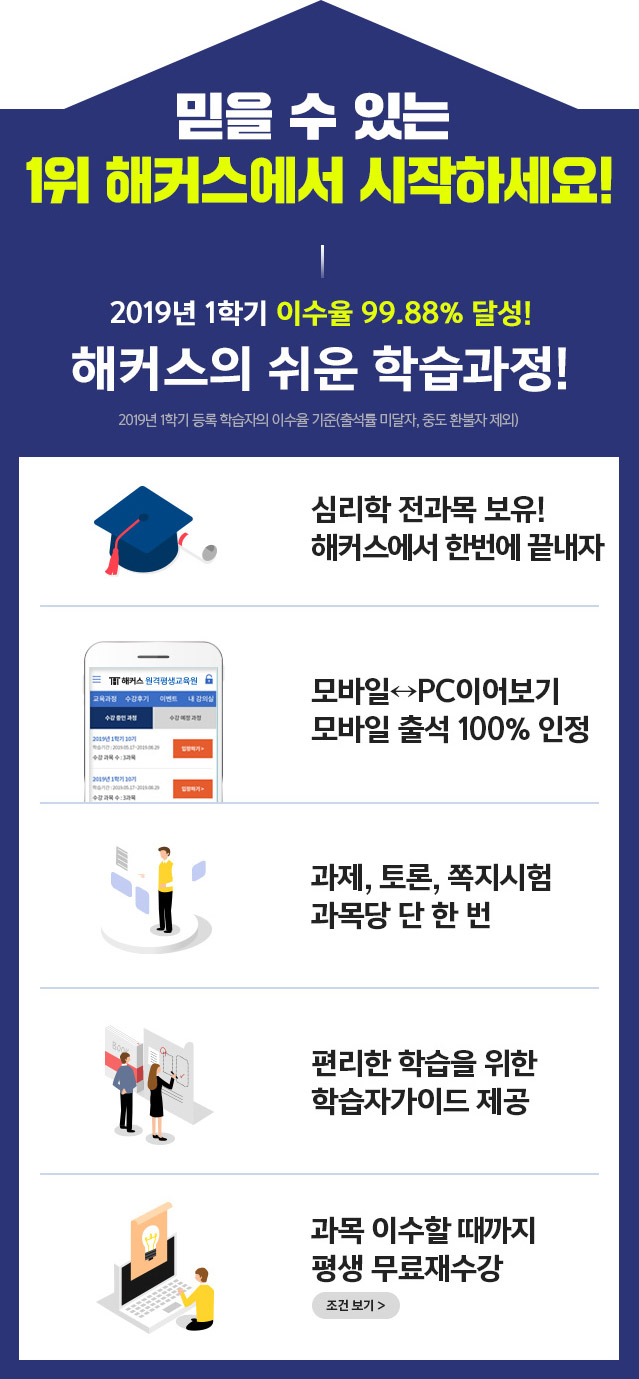 해커스원격평생교육원 심리학 쉬운 학습과점