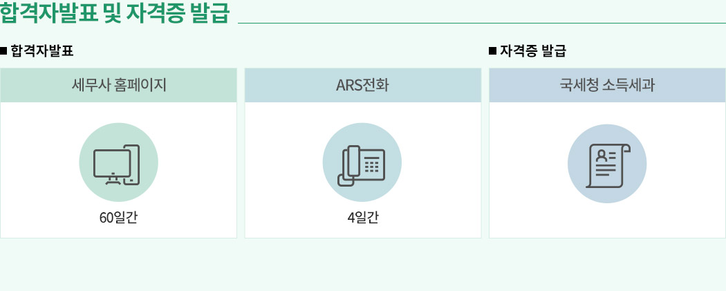해커스 세무사, 합격자발표 및 자격증발급