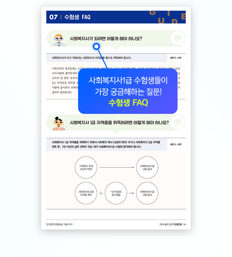 사회복지사1급 수험생들이 가장 궁금해하는 질문! 수험생 FAQ